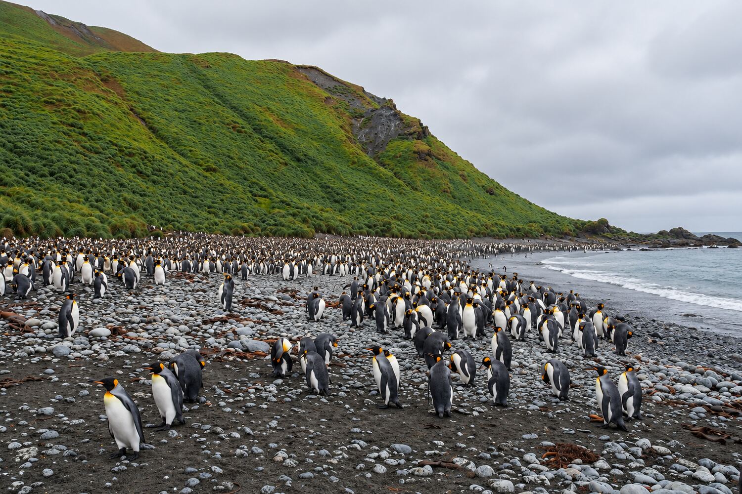 A great southern penguin colony